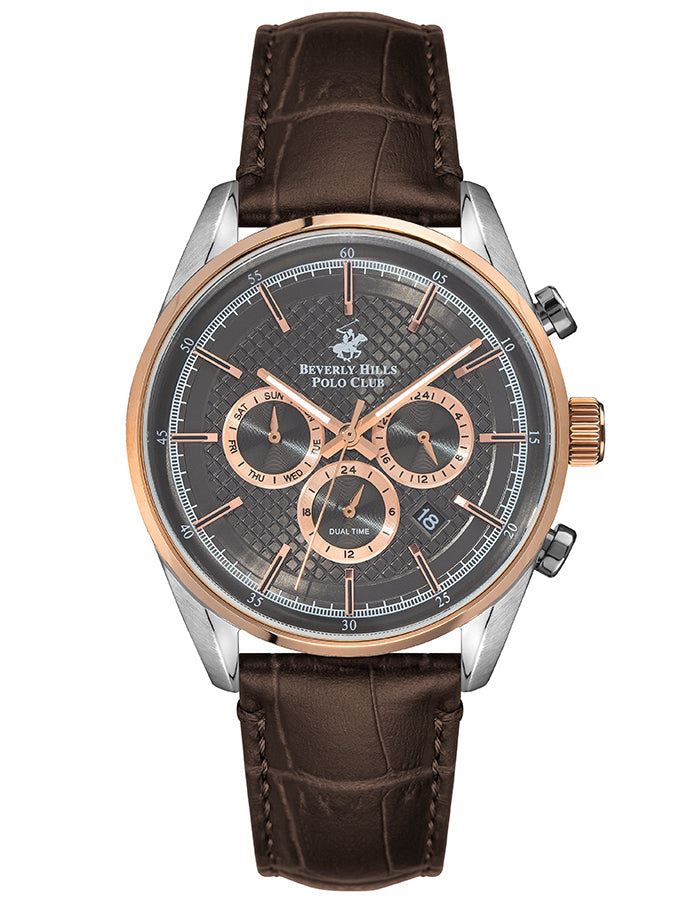 BEVERLY HILLS POLO CLUB Men's Multi Function Grey Dial Watch - Premium from shopiqat - Just $39.900! Shop now at shopiqat